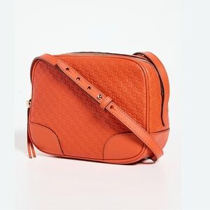 Orange Gucci Microguccissima Messenger Bag Base 8.75 in H 6.50 in W 3.00 in
